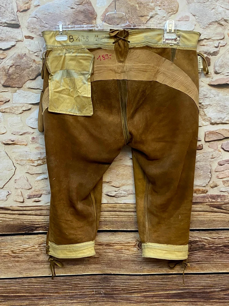 Vintage Trachten Lederhose Herren Kniebund Braun – Gr. 56