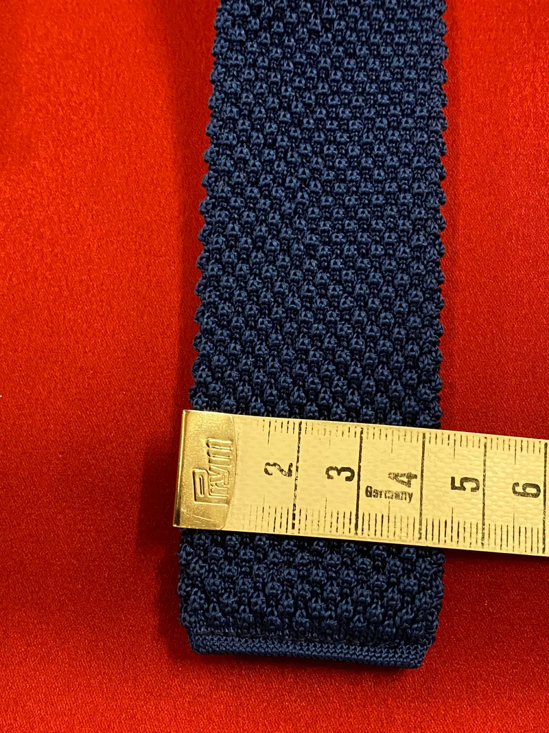 Vintage Strickkrawatte Blau – TREVIARA Herren Krawatte 70er Jahre