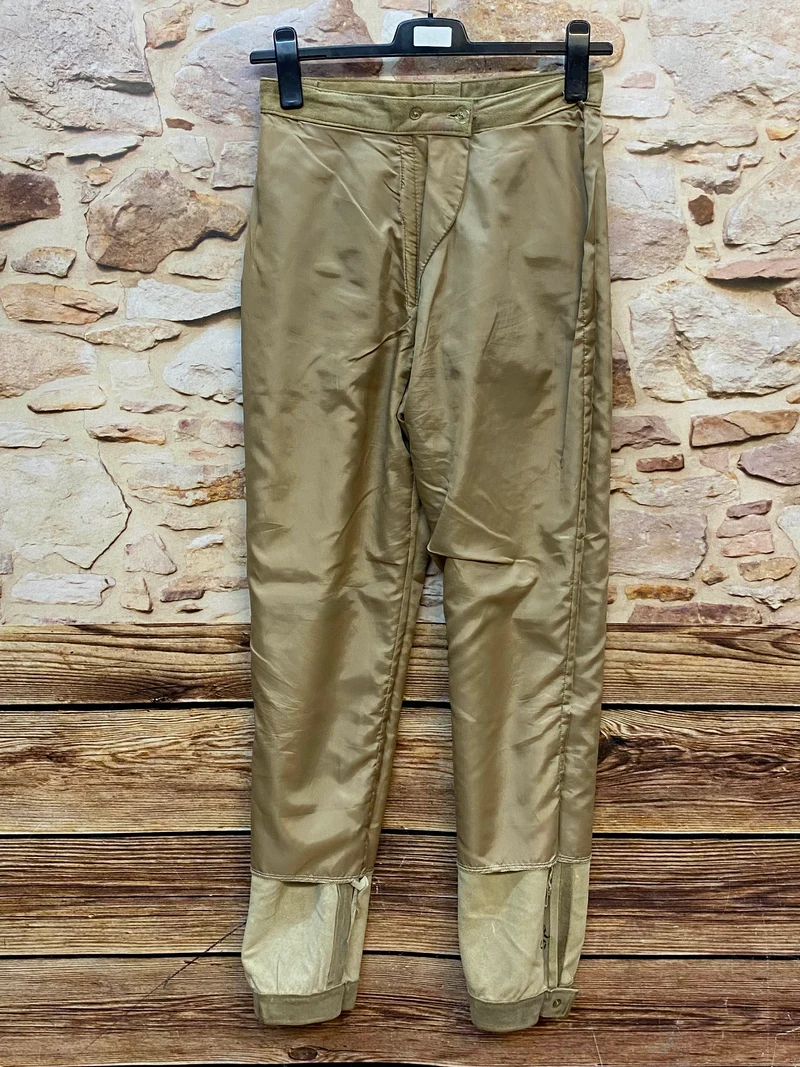 Damen Trachten Lederhose lang Gr. 40 – olivfarbene Wildlederhose