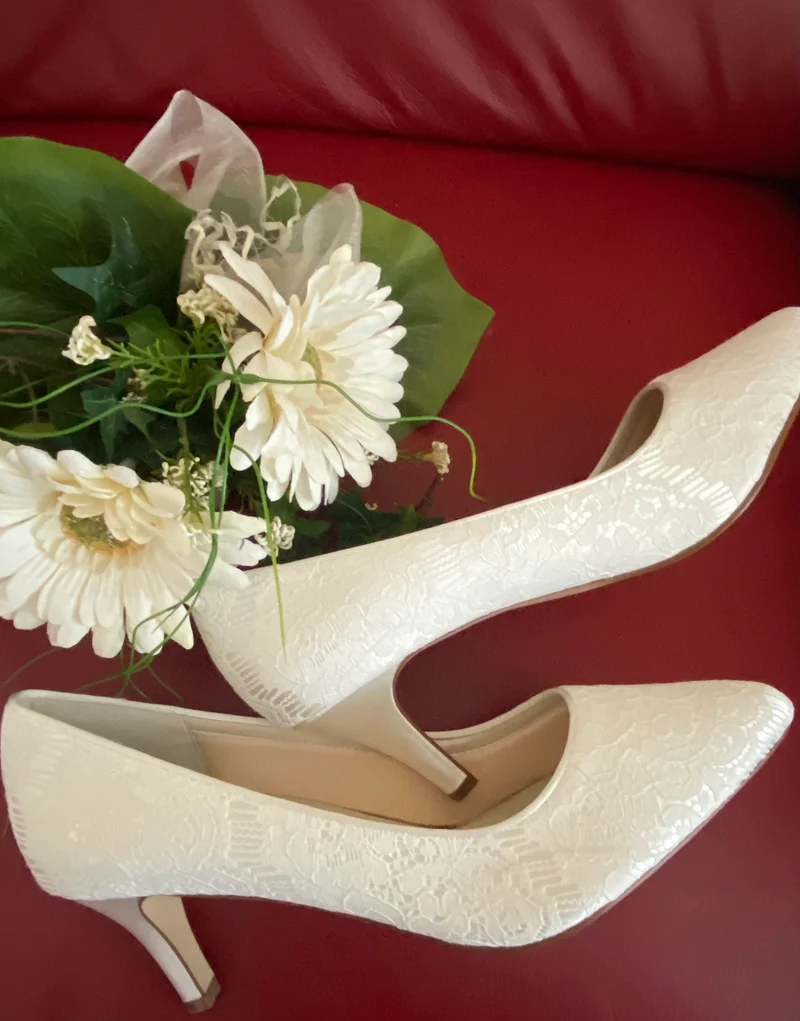 Brautschuh Hochzeitsschuhe Gr.43 neu, ungetragen Ivory