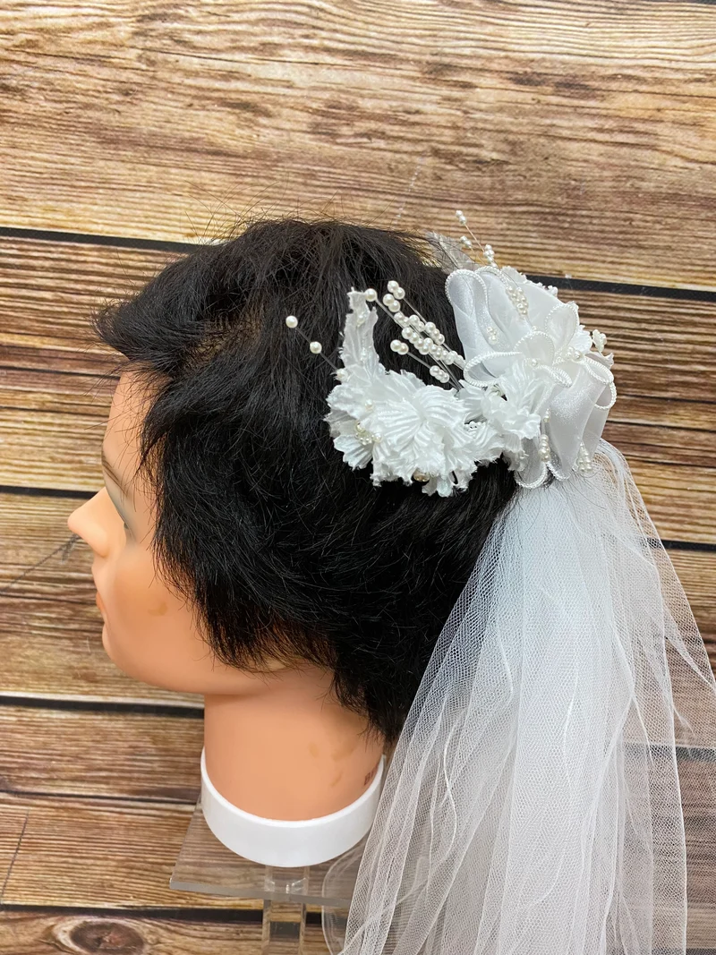 Vintage Schleierabschluss für Schleier, Brautschmuck weiss