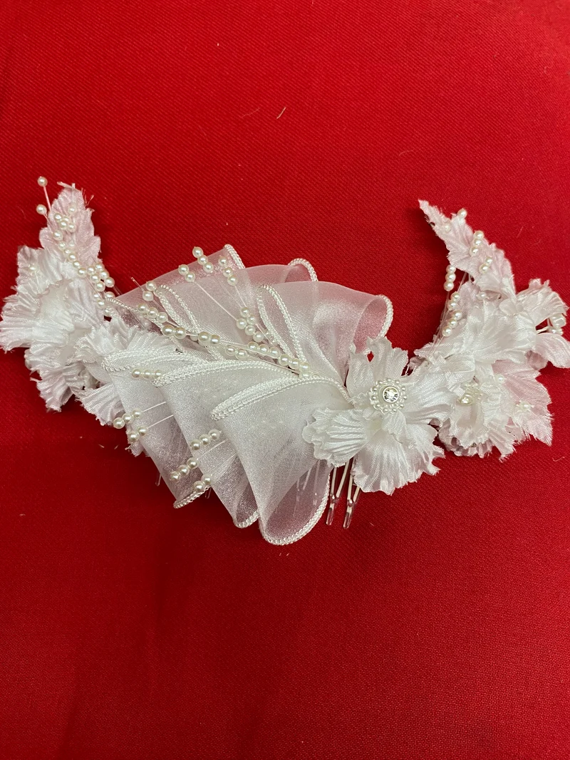 Vintage Schleierabschluss für Schleier, Brautschmuck weiss
