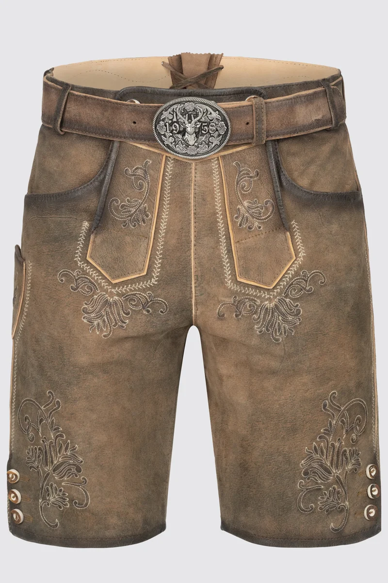 Herren Lederhose - BENTJE % - Trachtenhose - Krüger Buam - 099611-000-0071