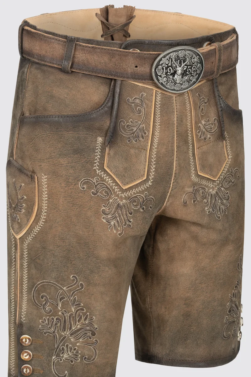 Herren Lederhose - BENTJE % - Trachtenhose - Krüger Buam - 099611-000-0071