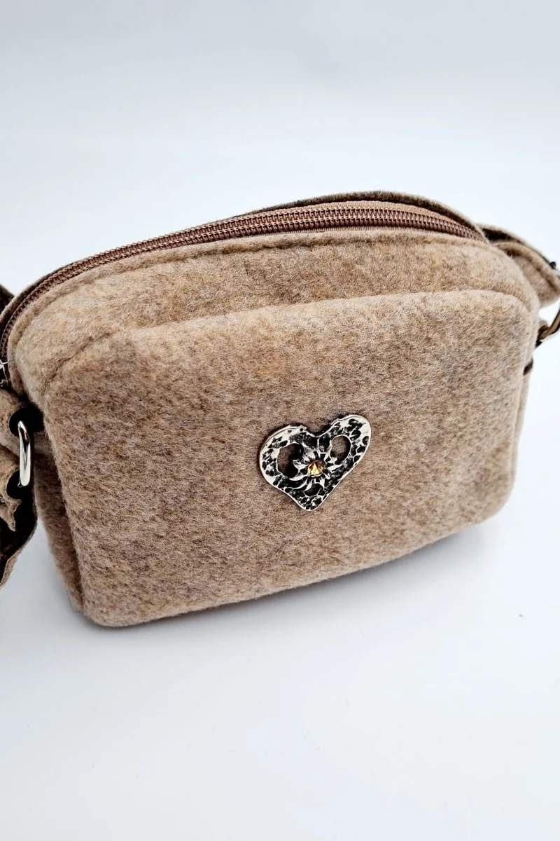 Filztasche - Herz - Hellbraun - P.S. Schuhmacher