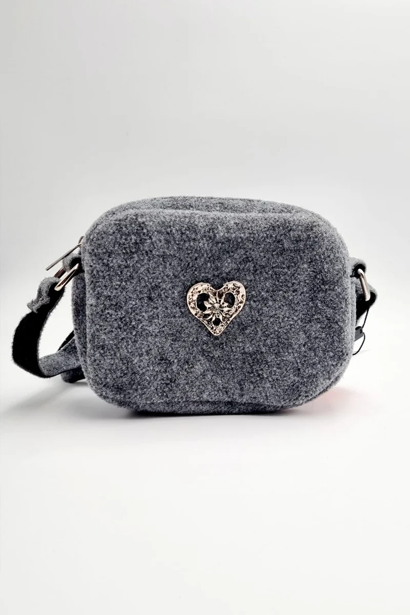 Filztasche - Herz - Grau - P.S. Schuhmacher