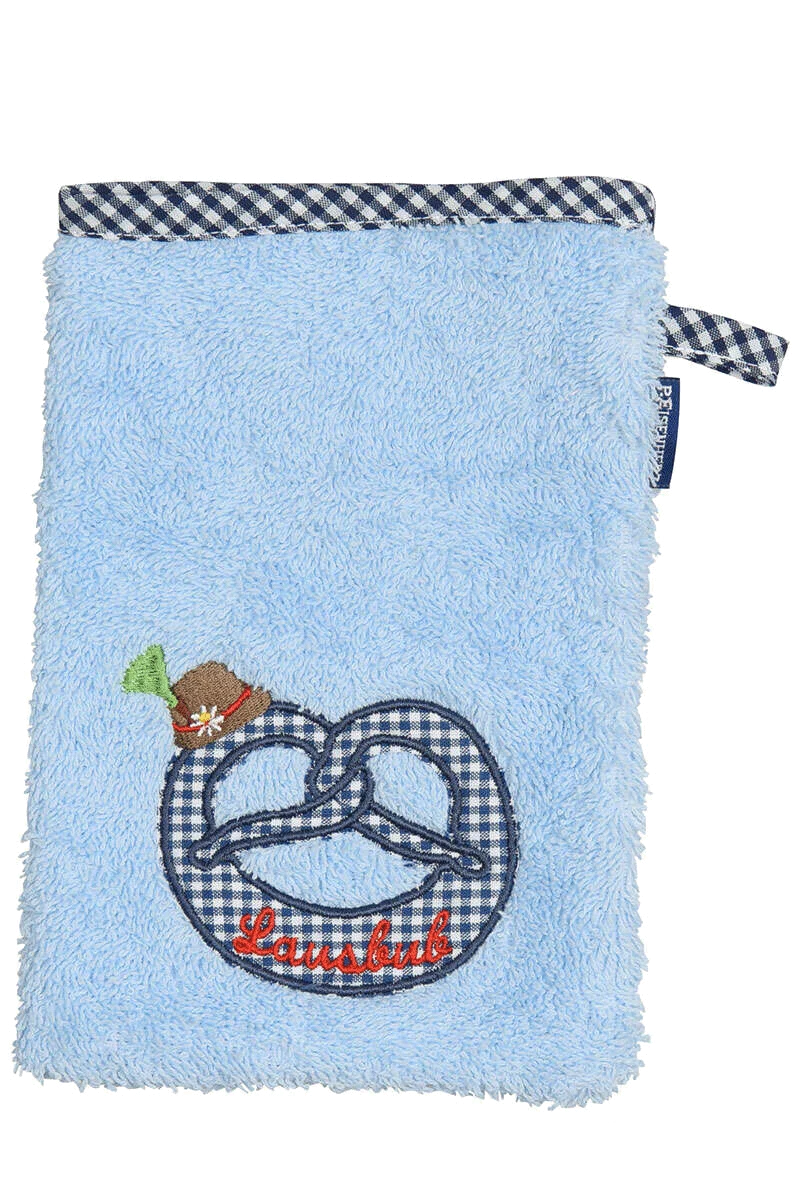 Baby Waschhandschuh Brezel mit Tirolerhut