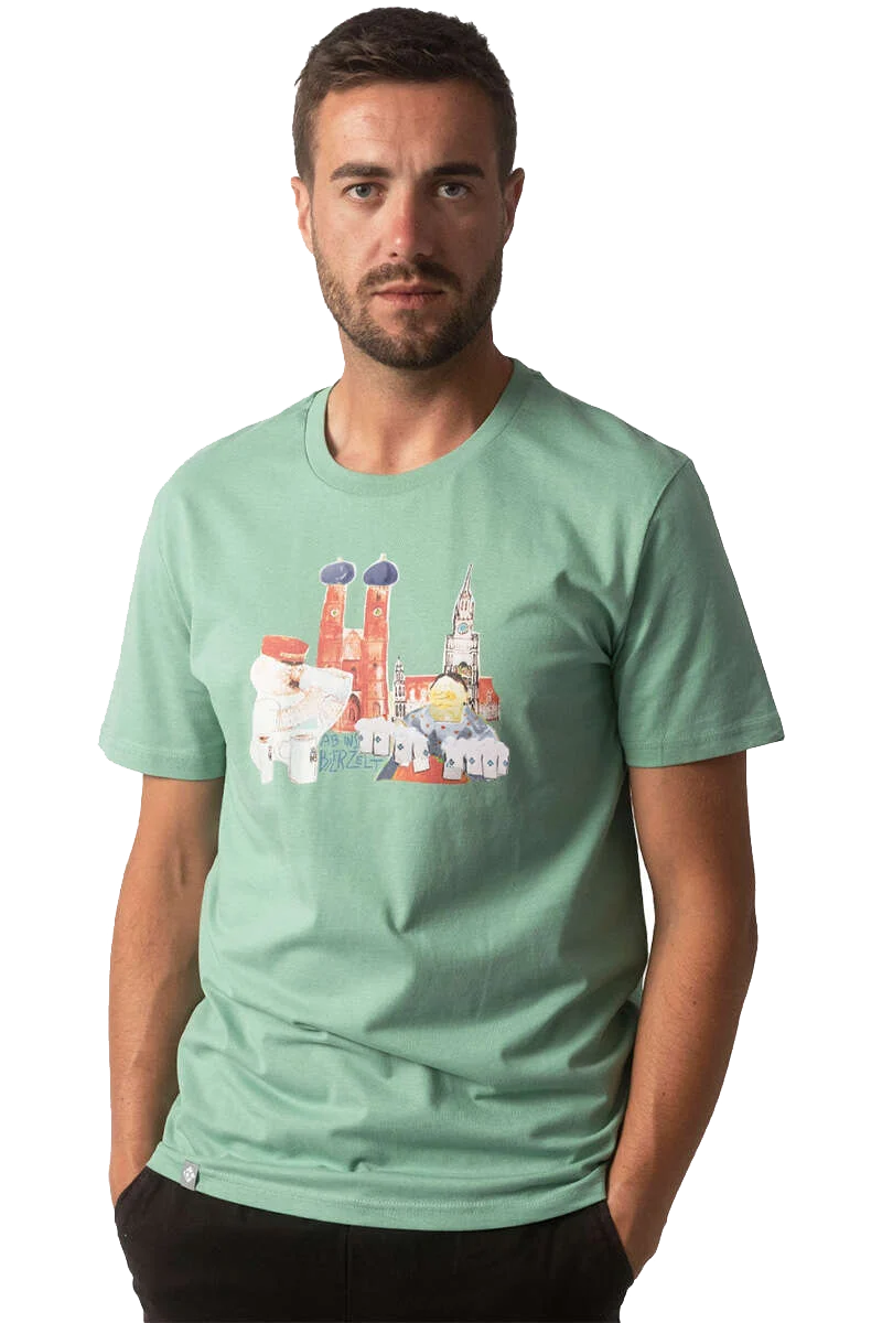 Herren T-Shirt 'AB INS BIERZELT'