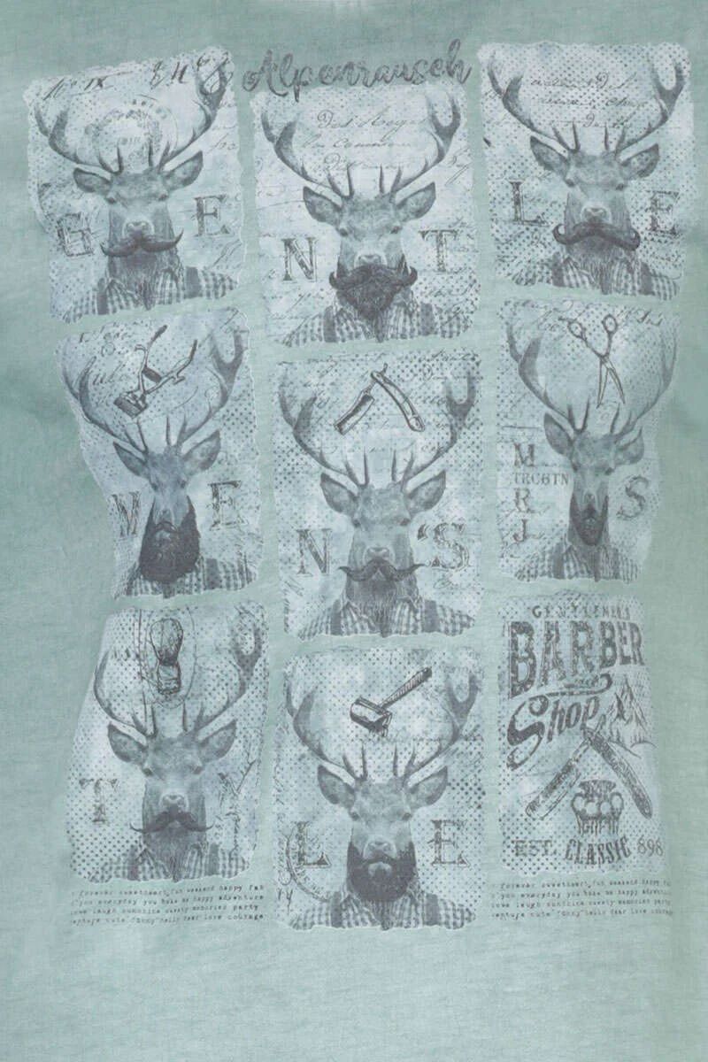 Herren T-Shirt 'Alpenrausch Gentlemen's Barber Shop'