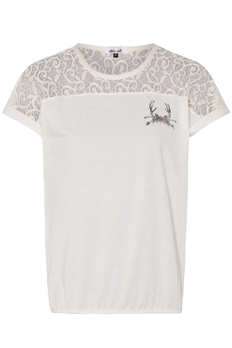 Damen Trachten Spitzen T-Shirt