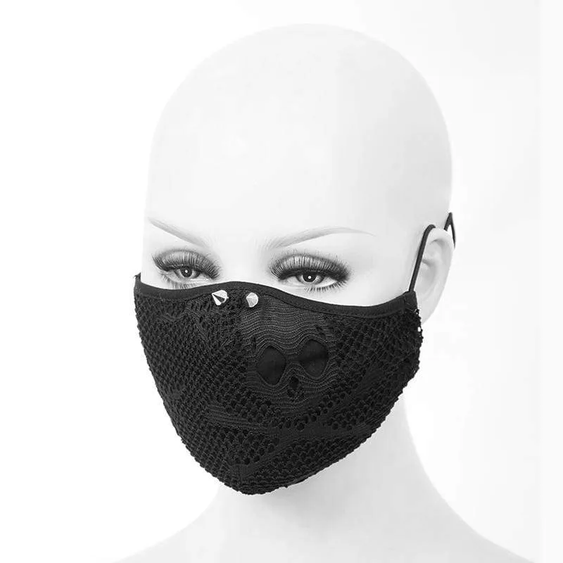 Unisex Gothic Skelenton Mesh Überlagerungsmasken mit Einweg-Filtereinsatz XNUMXer-Set