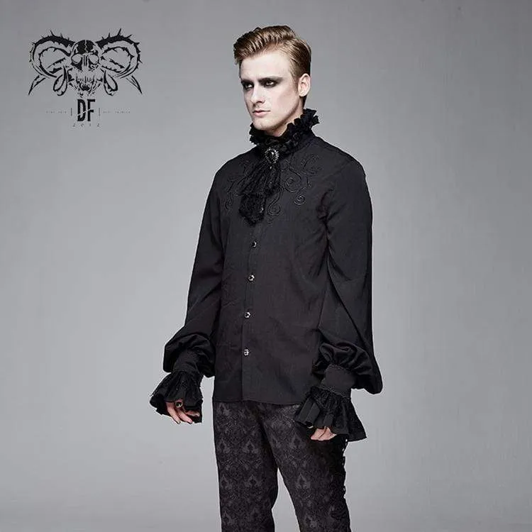 Herren Goth Puff Ärmelshirt mit Fliege