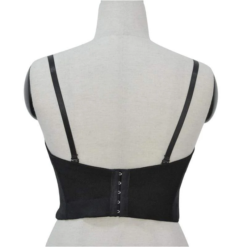 Damen Volltonfarbe Strass Perlen Push Up BH besetzt Gem Clubwear Party Bustier Crop Top