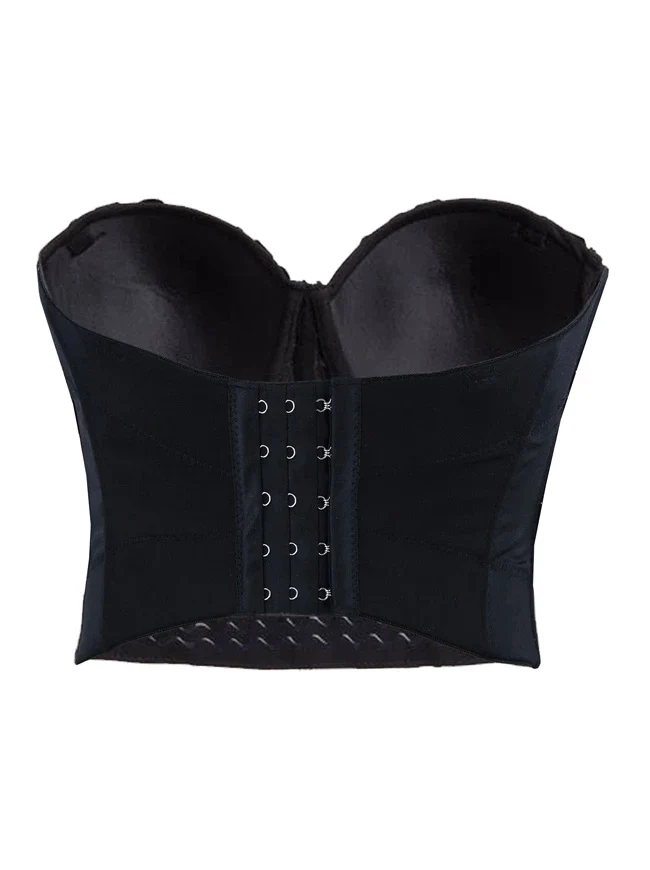 Damen Punk Strass Push Up BH Clubwear Party Bustier Crop Top