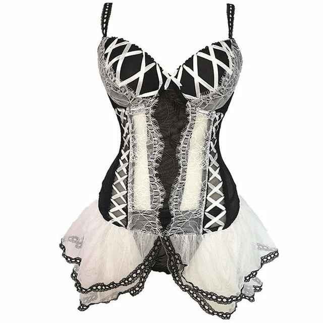 Frauen CINOON Sexy Bustier und Korsett Frauen Hochelastisches Korsett Weibliche Feste Bustier Vollbrust Push Up Korsett