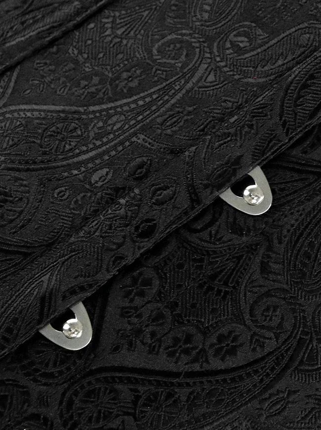 Damen Steampunk Retro Brocade ohne Knochen Unterbrust Taille Training Korsett