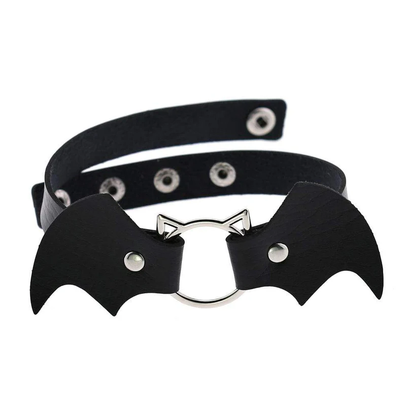 Frauen Gothic Fledermaus Form Halsreifen