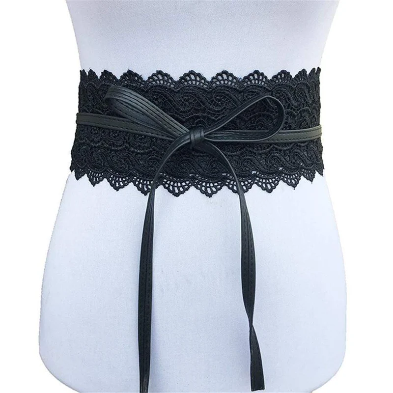 Damen-Schnürgürtel mit Blumenmuster
