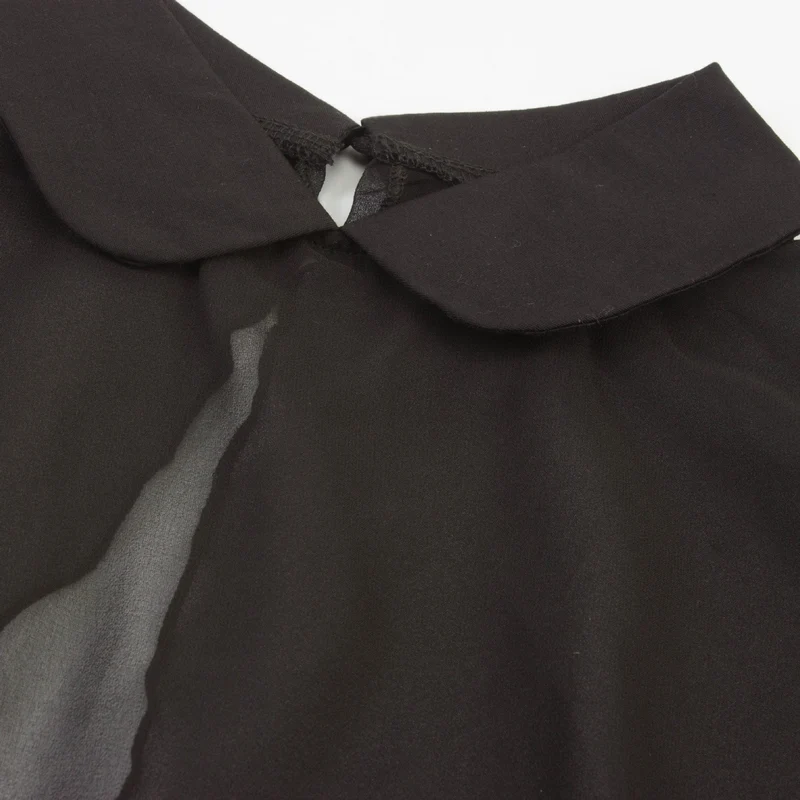 Frauen Gothic Spitze überlagert Cape Black Circle Kleid