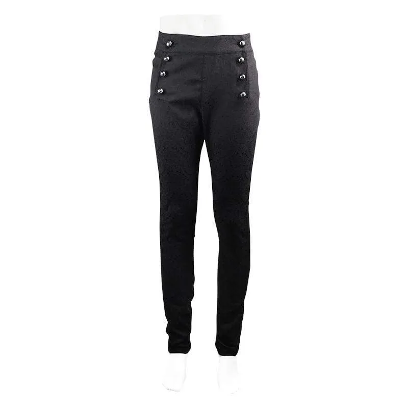Hoch taillierte Herren-Jacquardhose mit Zweireiher