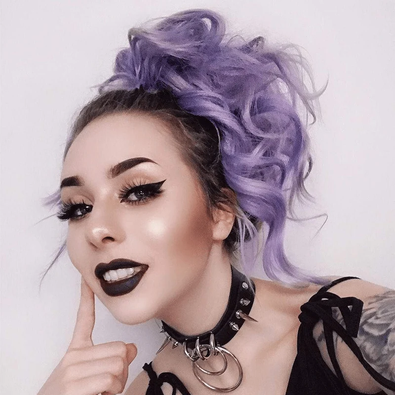 Frauen Goth O-Ring Nieten Kunstleder Choker