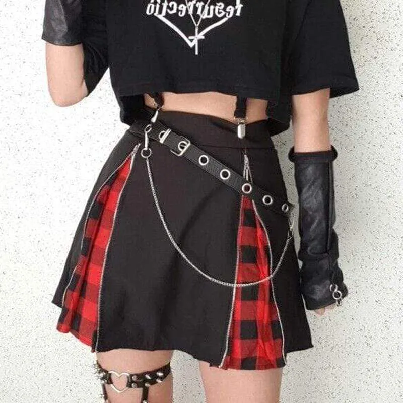 Frauen-Punk-Gürtel mit Kette