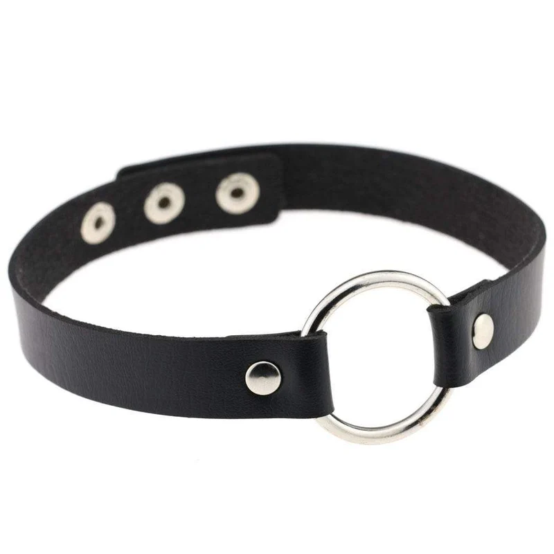Frauen Punk Plain Black Choker
