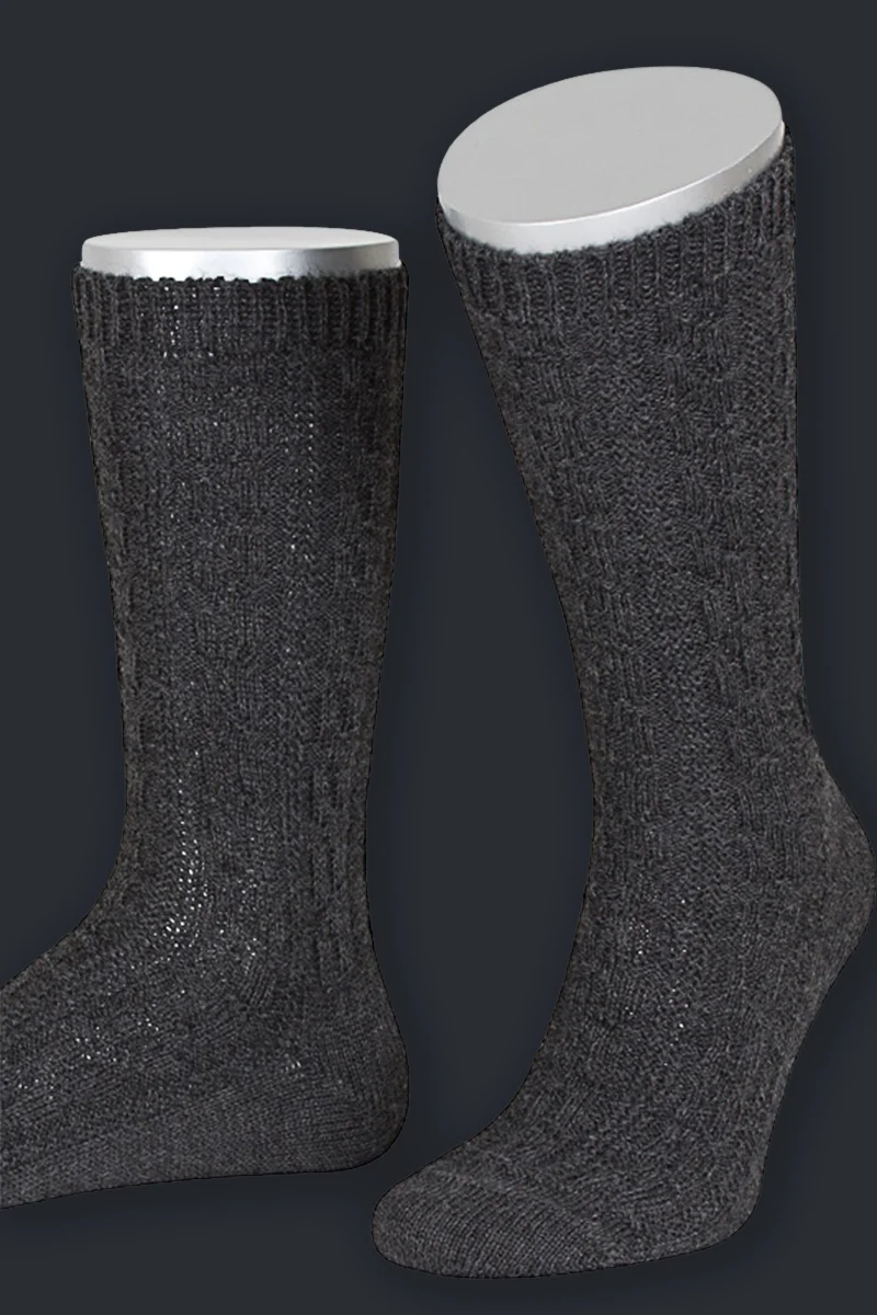 Lusana Schoppersocken L5697-02 Anthra