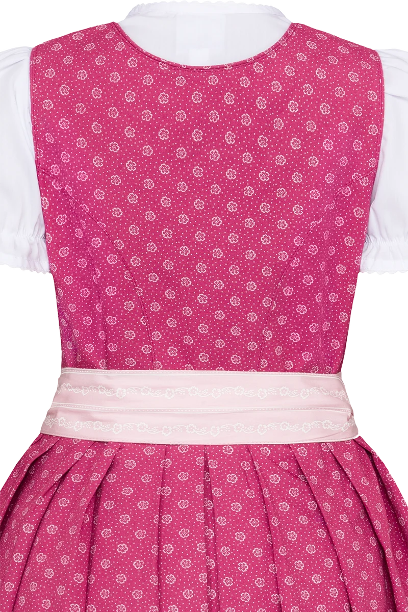 Kinderdirndl aus Baumwolle mit Bluse - pink