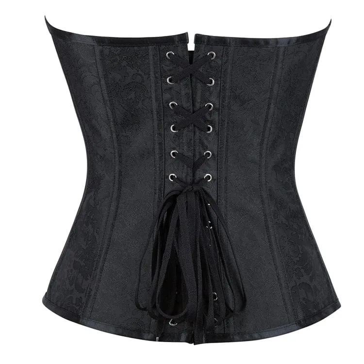 Gothic-Riemchenkorsett mit Schnalle für Damen