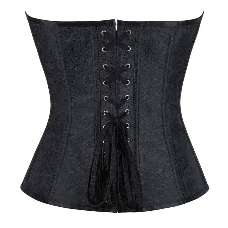 Gothic-Riemchenkorsett mit Schnalle für Damen