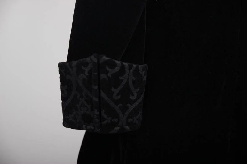 Gothic-Frack für Herren im Vintage-Stil mit Rüschenärmeln