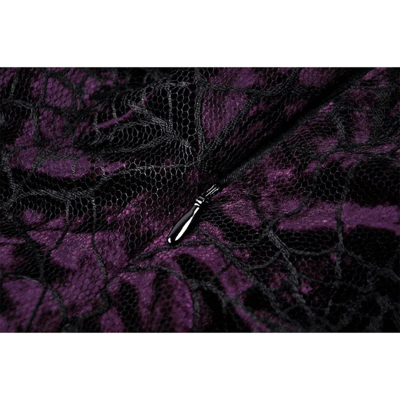 Gothic-Spitzenkleid mit Lagenlook für Damen, Abschlusskleid