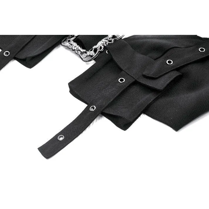 Damen-Utility-Weste mit Punk-Schnalle