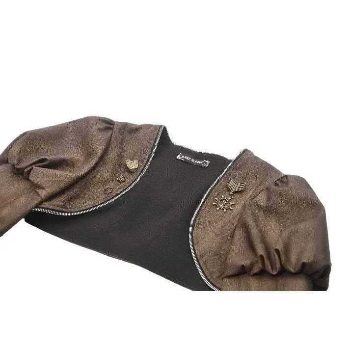 Steampunk-Umhang mit Puffärmeln für Damen