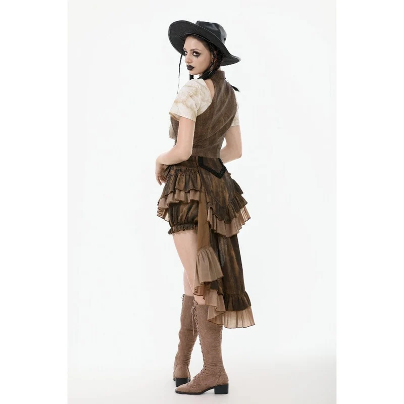Steampunk-Utility-Weste für Damen mit Cargotaschen