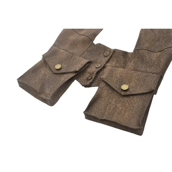 Steampunk-Utility-Weste für Damen mit Cargotaschen