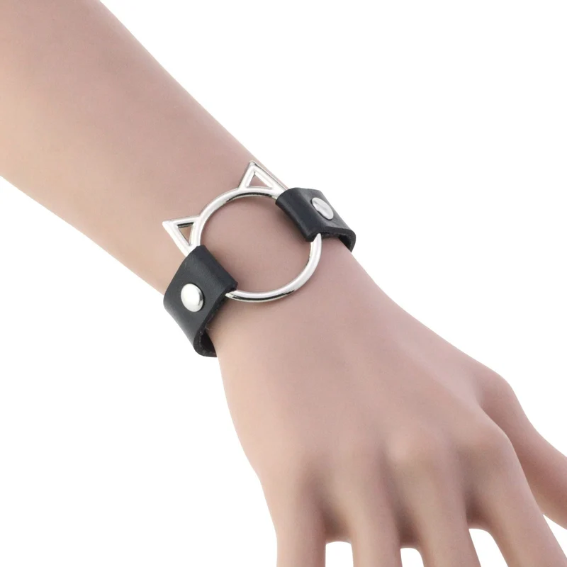 Damen-Armband mit Punk-Katzenkopf-Schnalle