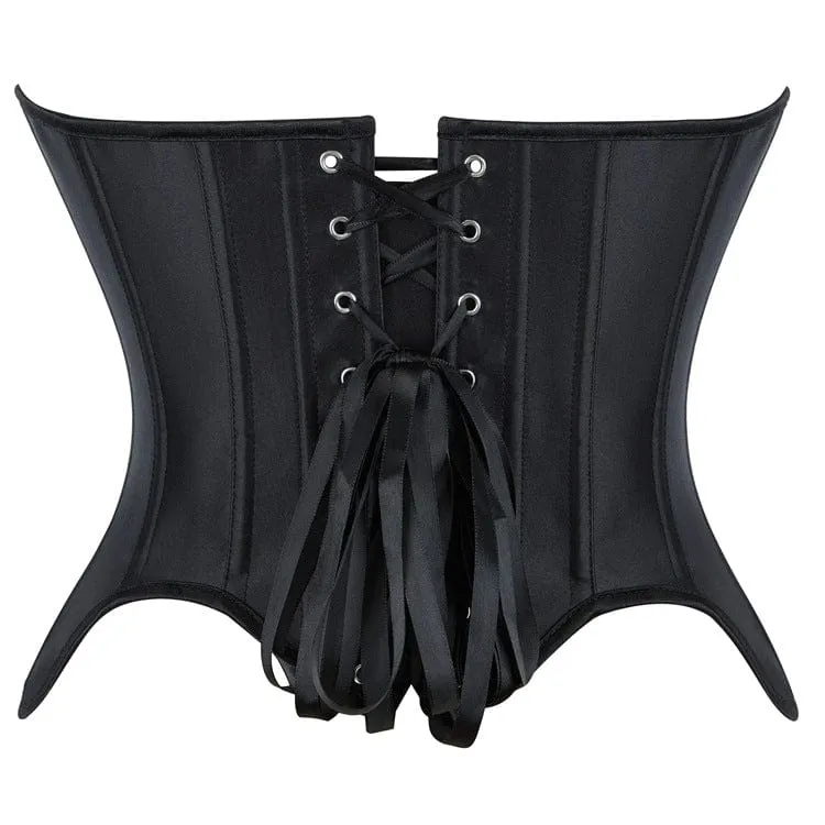 Gothic-Überbrustkorsett mit unregelmäßigen Stäbchen und Schnürung für Damen