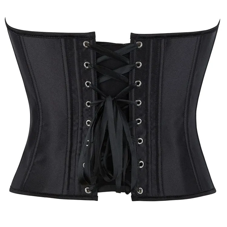 Damen Gothic-Vollbrustkorsett mit tiefem Ausschnitt und Schnürung