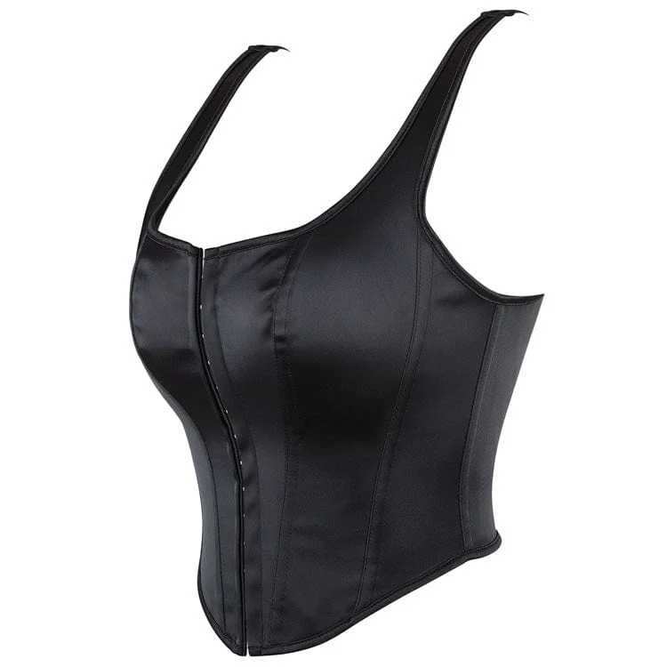 Gothic Einreihiges Vollbrustkorsett für Damen in Volltonfarbe