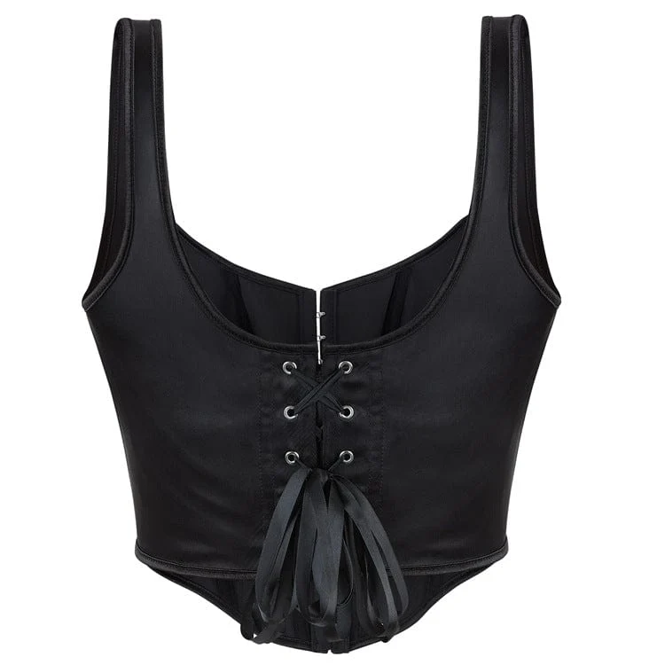 Gothic Einreihiges Vollbrustkorsett für Damen in Volltonfarbe