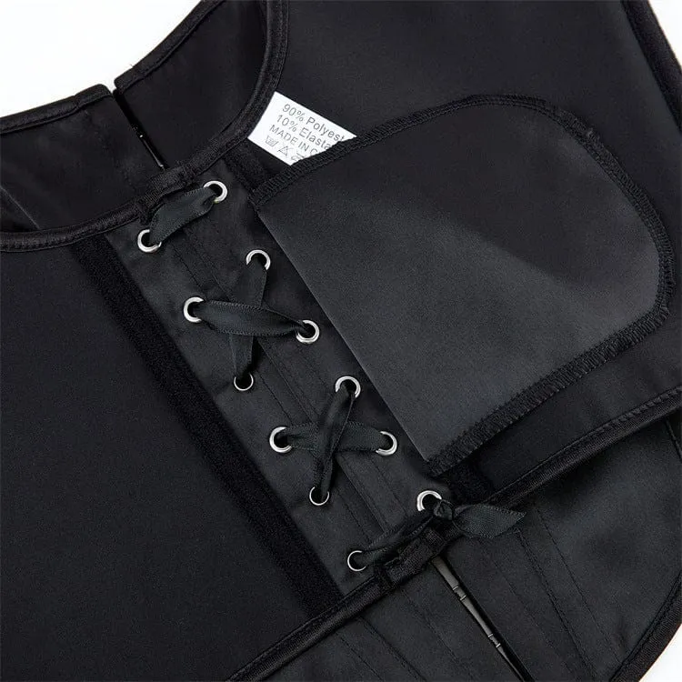 Gothic Einreihiges Vollbrustkorsett für Damen in Volltonfarbe