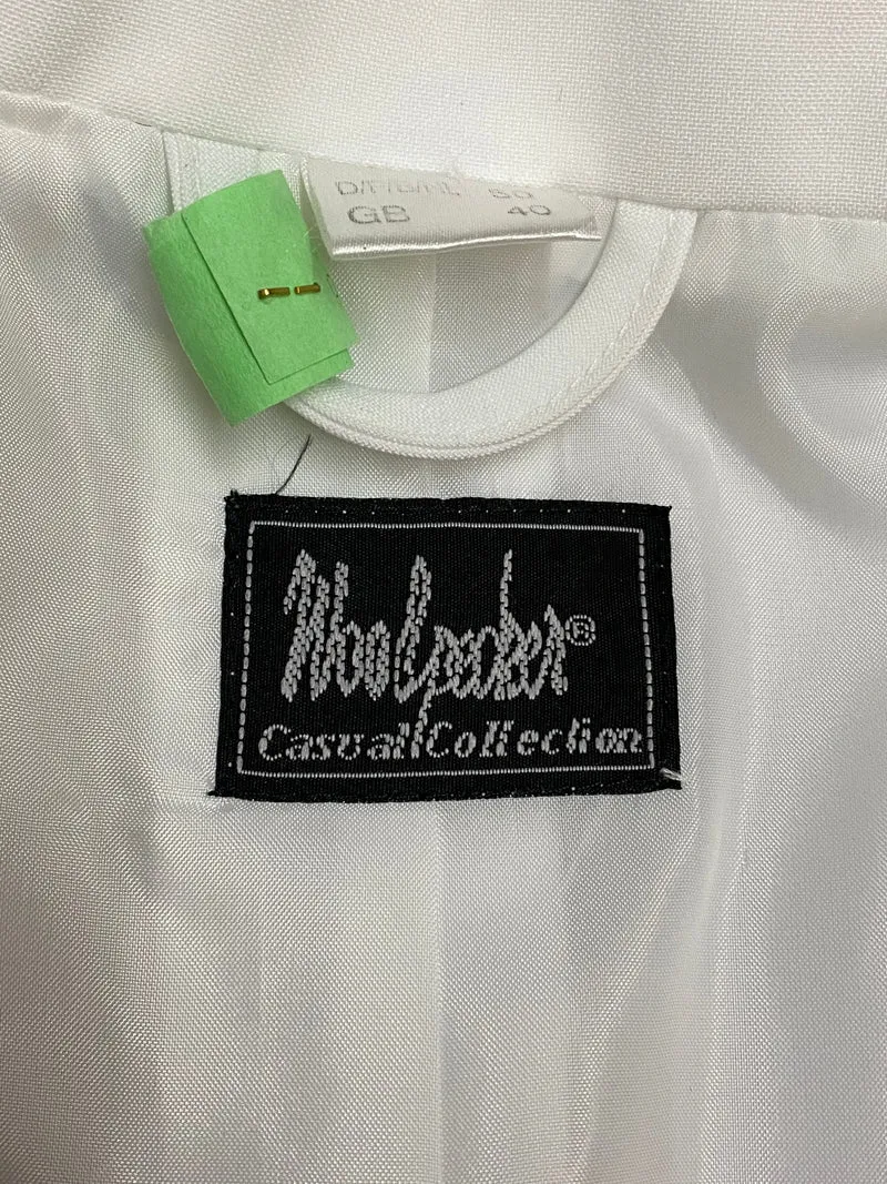 Weißes Longjackett Woolpacker Casual Collection – Größe 50