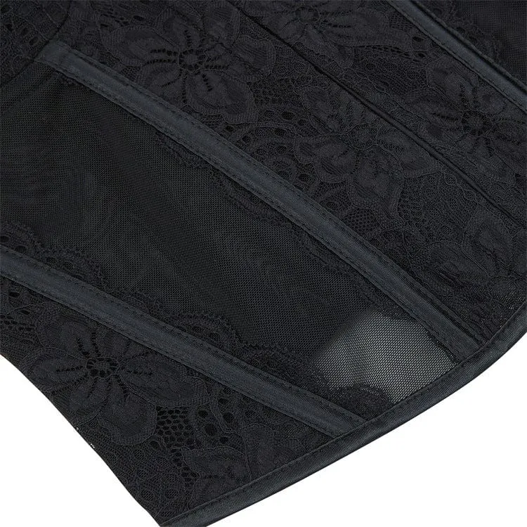 Transparentes Vollbrustkorsett aus Gothic-Spitze für Damen