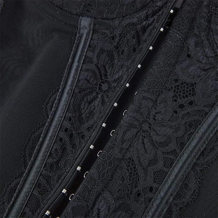 Transparentes Vollbrustkorsett aus Gothic-Spitze für Damen