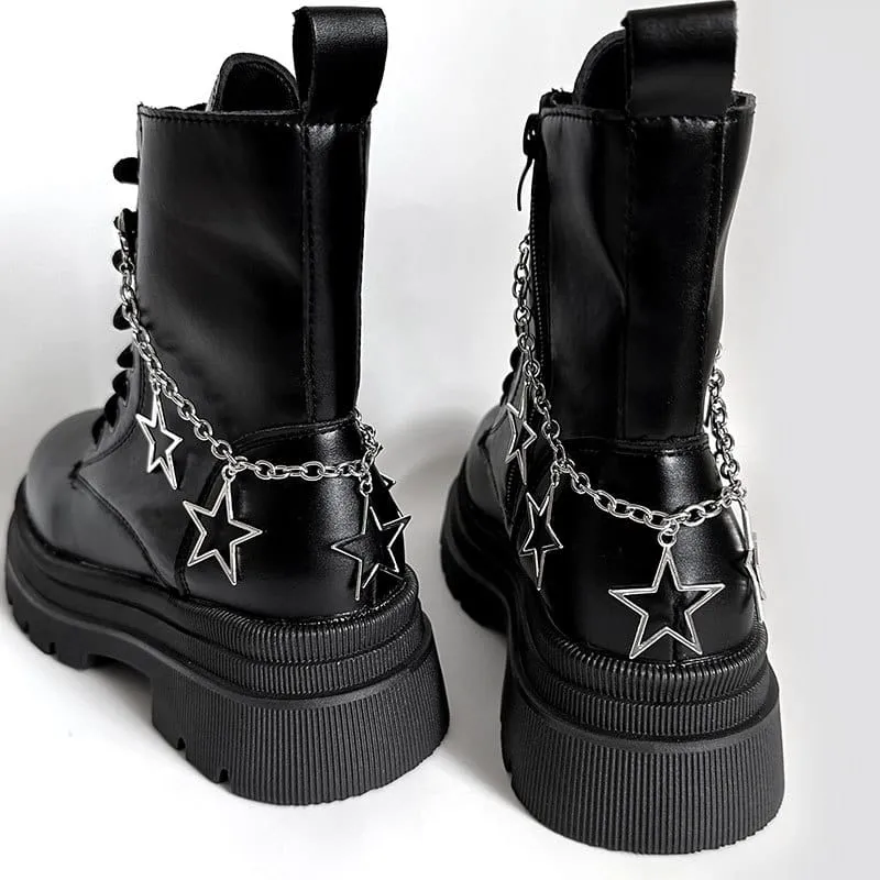Unisex Punk Stern Anhänger Stiefelkette Schuhaccessoires