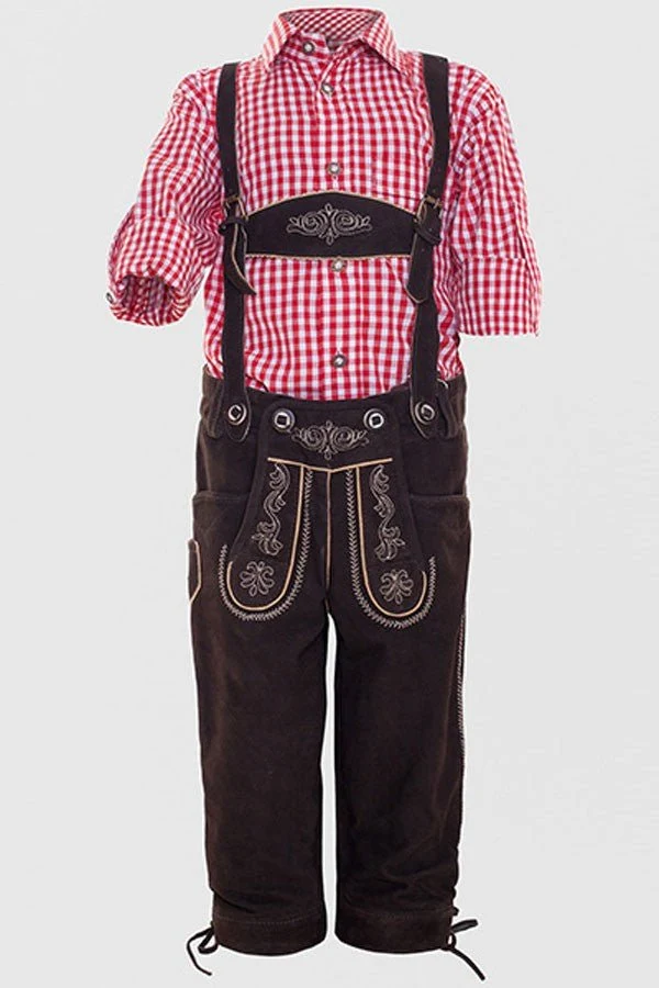 Jungenlederhose Lucas dunkelbraun