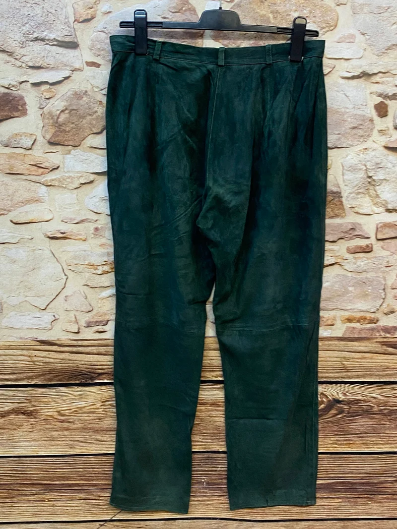 Damen Trachten-Lederhose in Dunkelgrün