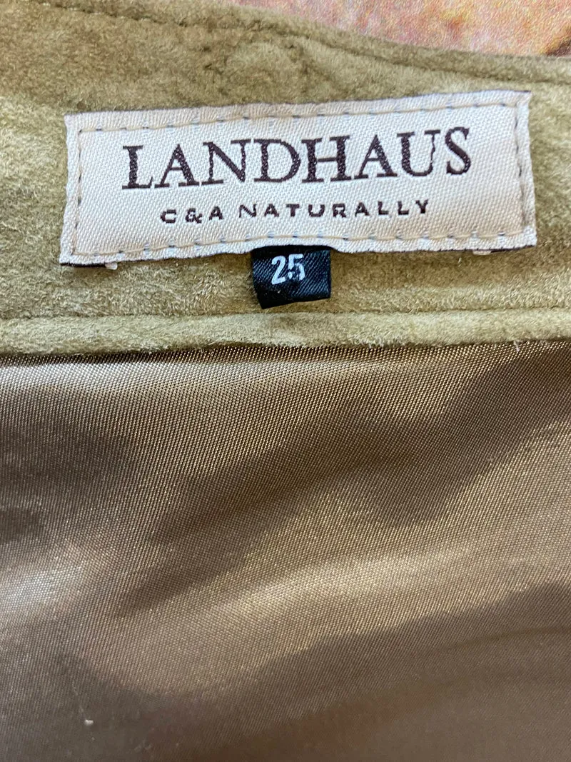 Lange Trachten-Lederhose von Landhaus C&A in Olivgrün